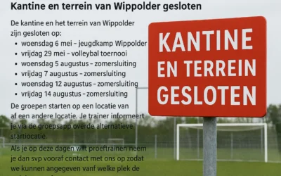 Zomersluiting SV Wippolder – trainingen vanaf andere locatie