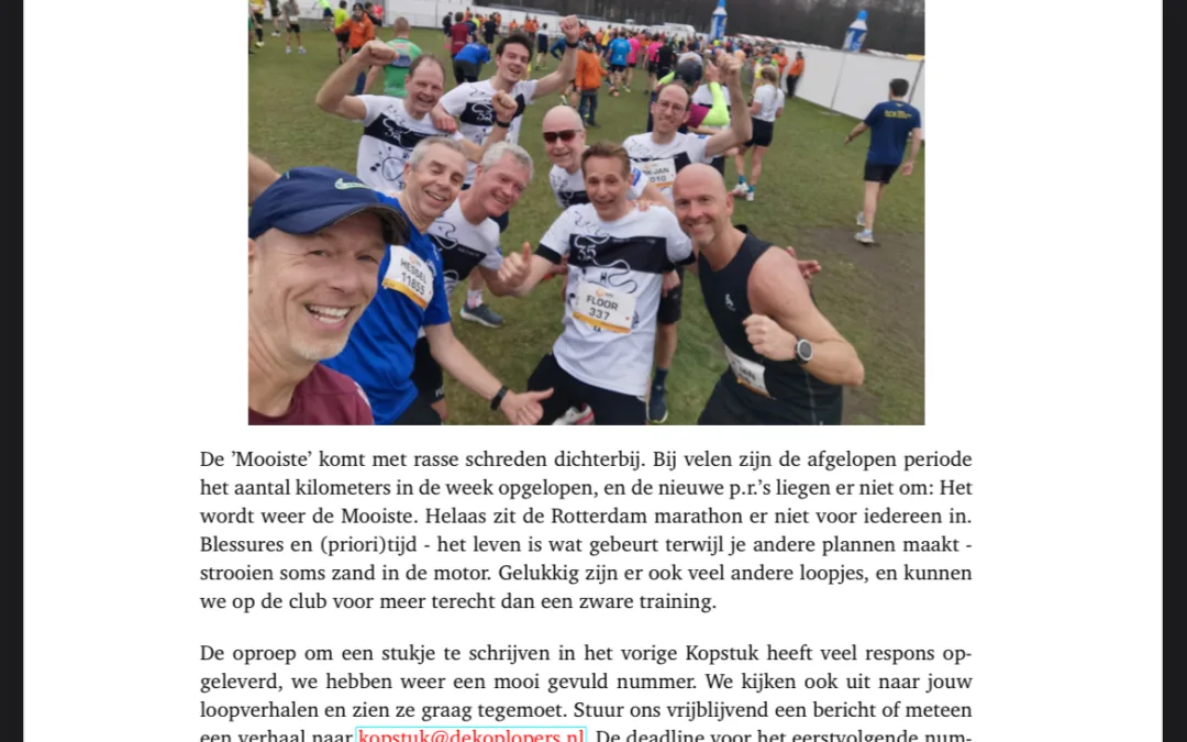 Het kopstuk is weer uit!