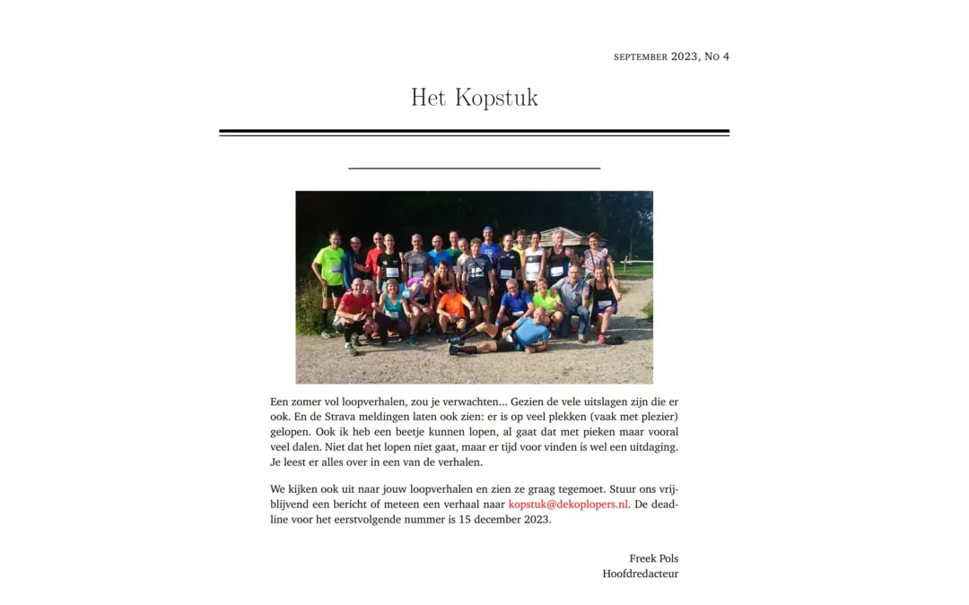 Het Kopstuk nr4 is uit!