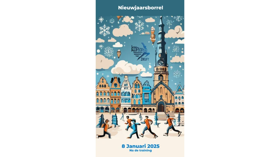 nieuwjaarsborrel op 8 januari na de training