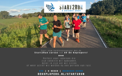 Heb jij je al ingeschreven voor de Start2Run van AV De Koplopers Delft?