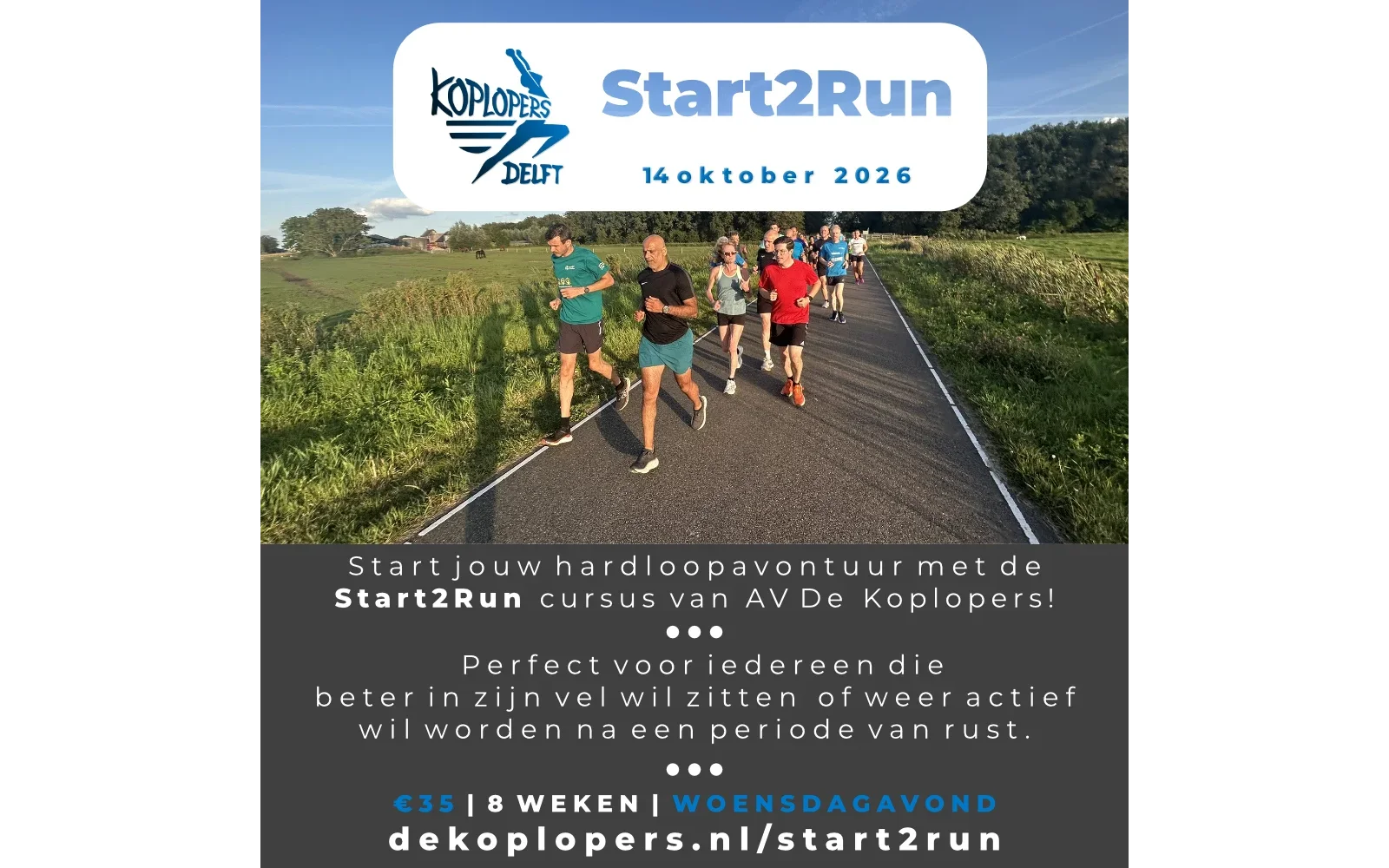 Heb jij je al ingeschreven voor onze Start2Run cursus?