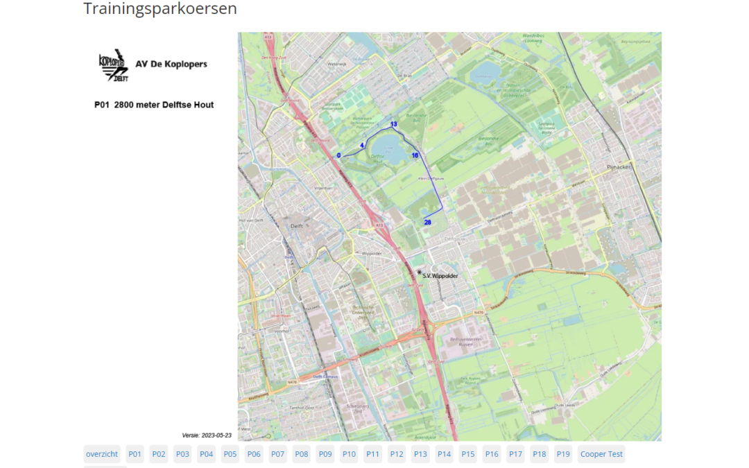 Trainingsparcoursen nu ook apart te bekijken