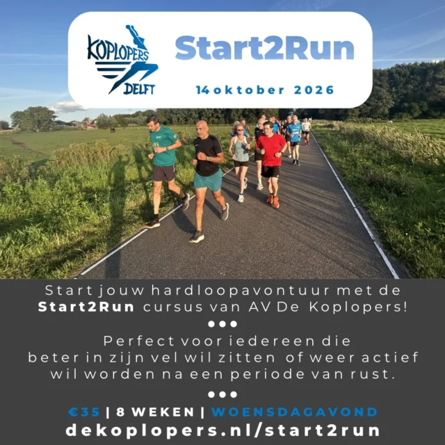 Op 14 oktober start @avdekoplopers Delft weer met een beginners cursus hardlopen. 8 weken,…