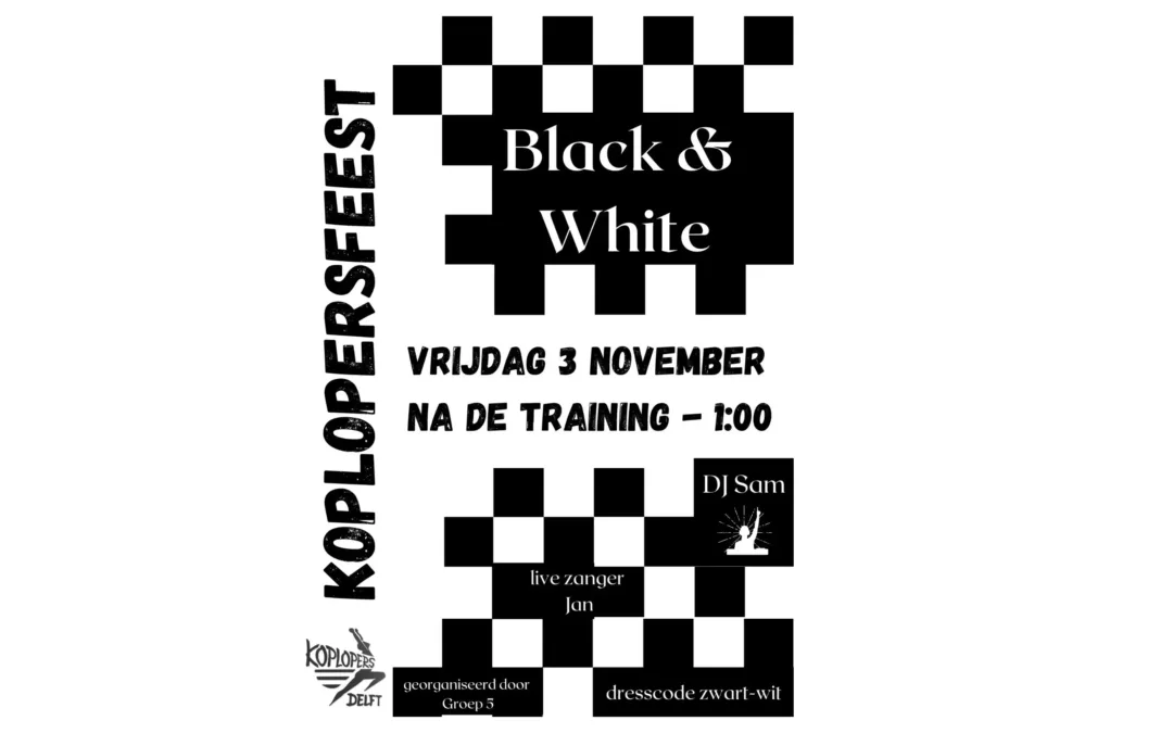 Koplopers feest: 3 November 2023