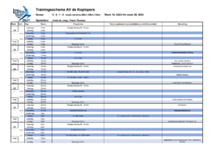 zomerschema groep 5-9